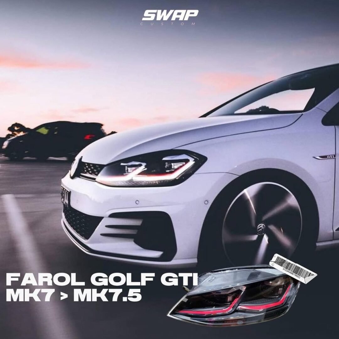 Faróis Full LED para Volkswagem Golf MK7 • Modelo MK7.5 com Detalhe Vermelho • Ano 2014 até 2017 - Image 4