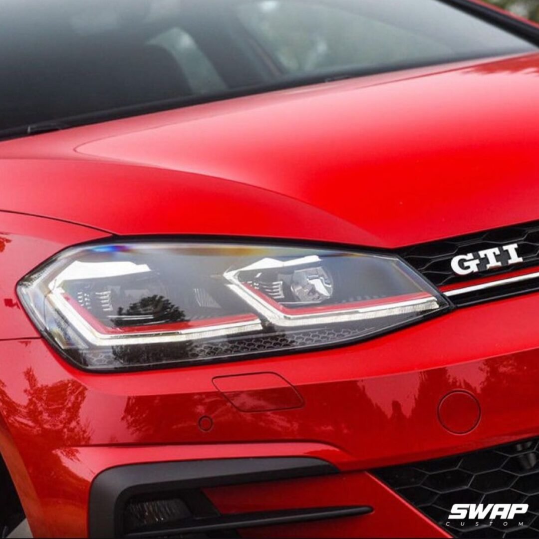 Faróis Full LED para Volkswagem Golf MK7 • Modelo MK7.5 com Detalhe Vermelho • Ano 2014 até 2017 - Image 2