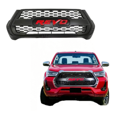 Grande Dianteira Toyota Hilux - Modelo REVO Logo Vermelho - Ano 2021 até 2024