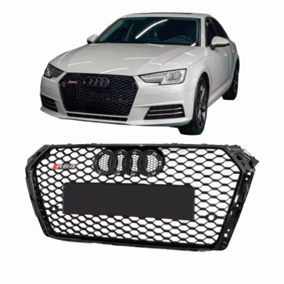 Grade Dianteria Audi A4 (Geração B9) - Modelo RS4 Preto - Ano 2016 até 2019