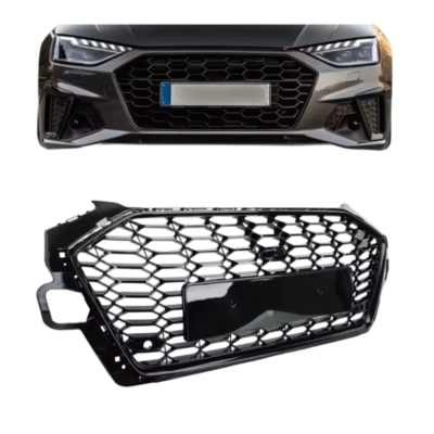 Grade Dianteria Audi A4 (Geração B9.5) - Modelo RS4 Preta - Ano 2020 até 2024